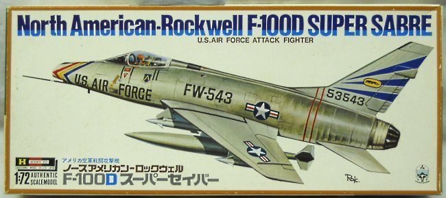 Hasegawa 1/72 F-100D Super Sabre, JS035-250 plastic model kit